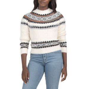 RAIN + ROSE Ivory Fairisle Sweater